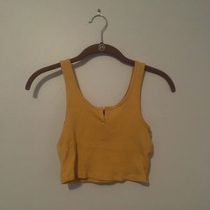 wild fable yellow cropped tank top